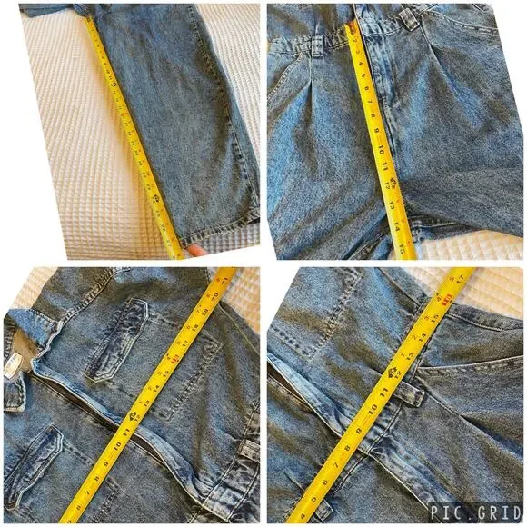 Free People We The Free Western Denim Zip Up Long Sleeve Straight Leg Jumpsuit M - Picture 5 of 15